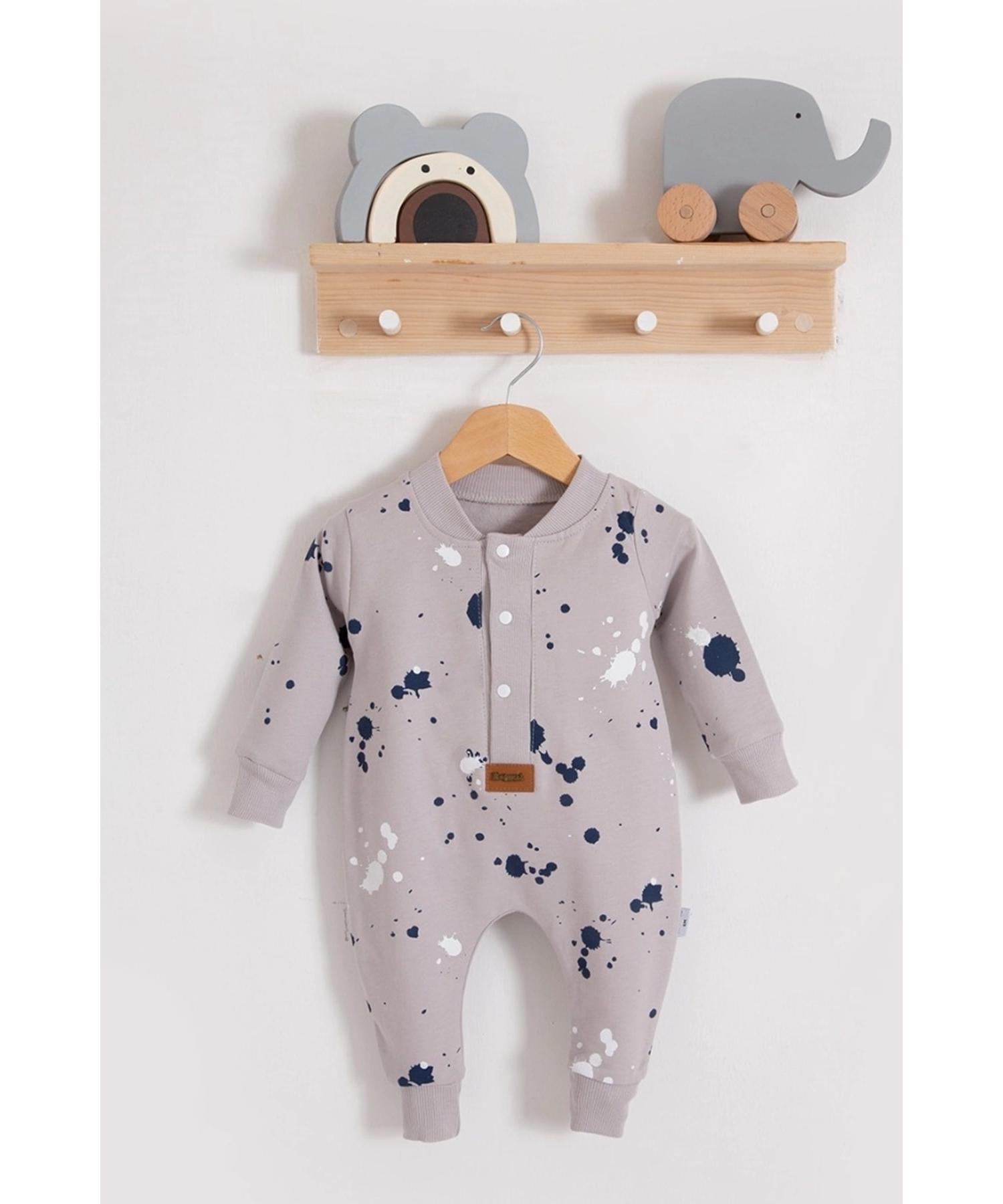 

Хлопковые комбинезоны для маленьких мальчиков с рисунком в горошек