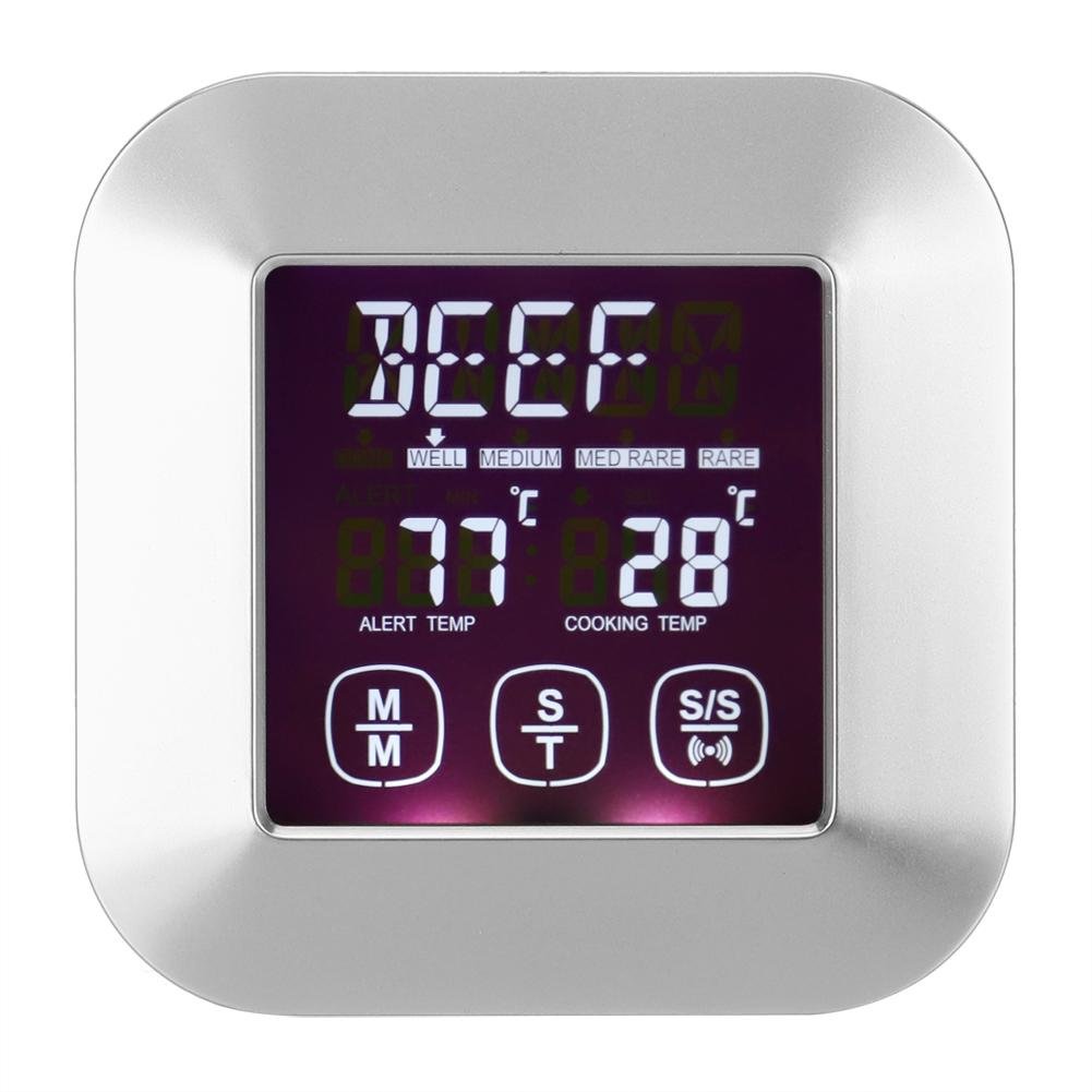 Küchen Kochen Digital Touchscreen Lebensmittel Fleisch Thermometer Timer Werkzeug mit Sonde
