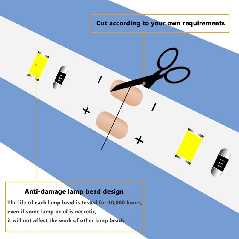 LED Strip Light 5V USB SMD 2835 LED TV Background Lighting LED Strip 1M 2M 3M 4M 5M DIY 2835 LED Flexible Cabinet Home Decoration Lamp