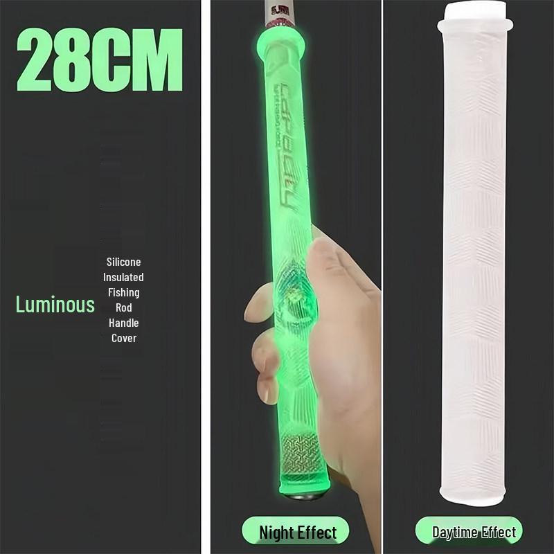 Universal Non-Slip Fishing Rod Grip Tape with Handle Cover - Upgraded Silicone, Extended, Thickened Design, Wear-Resistant, Secure Rod Stopper