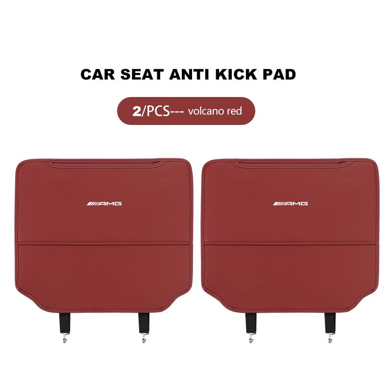 Leather Car Anti Kick Pad Seat Back Protector Mat Accessories For Mercedes Benz AMG W202 W212 W213 W220 W221 W222 C180 C200 C260