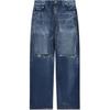 Ss23 Distressed Detail Relaxed Fit Denim Pants Men Bottoms Blue WD-DP1-23-342-M-BL