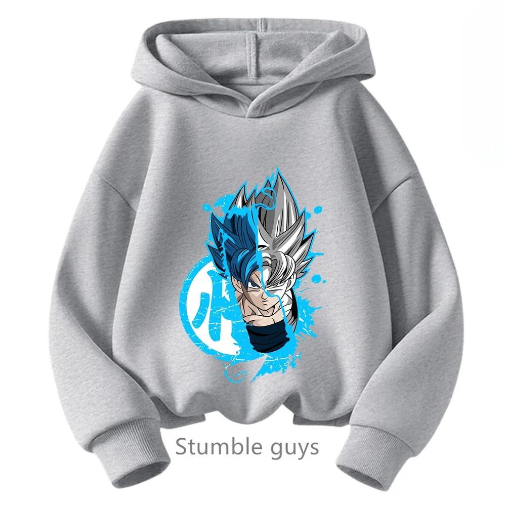 Kids Clothes Boys Dragon Ball Z Hoodie Spring and Autumn Clothes Children's Sweatshirt Cartoon Long Sleeve Hooded Sweatshirt