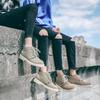 Leather Martin Boots Men'S British Short Boots Cashmere Casual Big Head Shoes Retro Tooling Boots Waterproof Mountaineering Boots Locomotive Boots