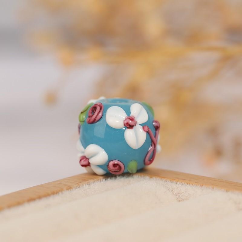 10PC 12mm Japanese Cherry Blossom Beads with Three Petals, Flower Outside, Glass Beads, Scattered Beads, DIY Handmade Bead Beads