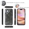 For iPhone 16 Plus Magnetic Case Detachable PU Leather Zipper Wallet Cover