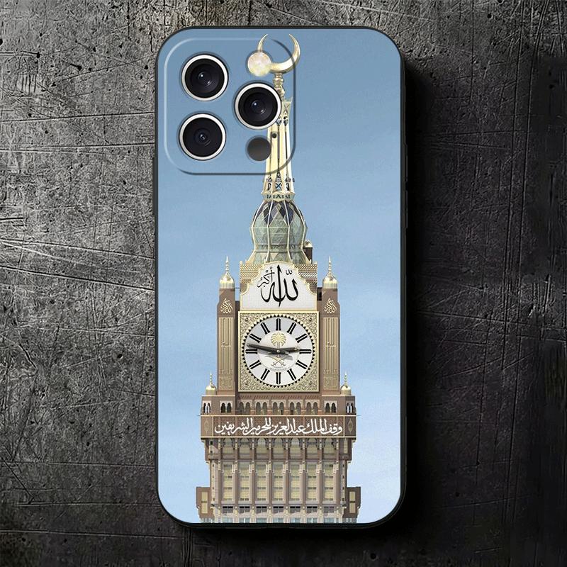 Islam Muslim Mosque Soft Phone Case for iPhone 16 16E 17 Air 15 Pro Max 14 Plus 13 Mini 11 12 7 Black Cover Back Shell