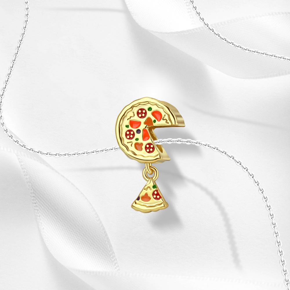 Delicious Food Copper Pizza Cake Bread Burger Donut French Fries Ice Cream Fit Diy Bracelet Necklace Handmade Gifts