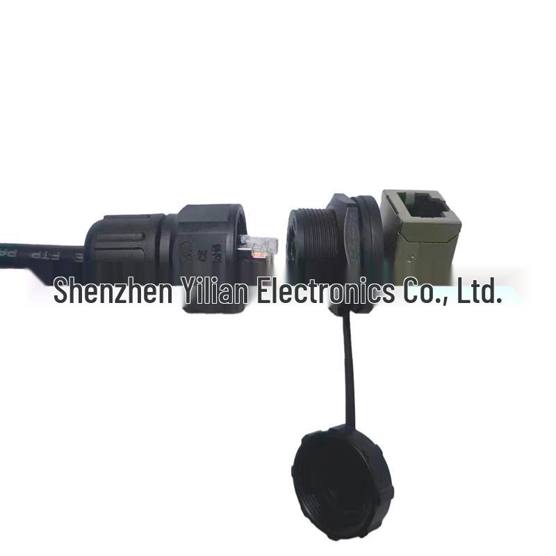Waterproof RJ45 Connector Plug CAT5e/CAT6a Gigabit IP67/IP68 Front/Rear Panel Mount