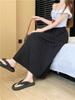 Plus Size Pear-Shaped High-Waisted White A-Line Skirt - Tummy Concealing & Slimming for Summer