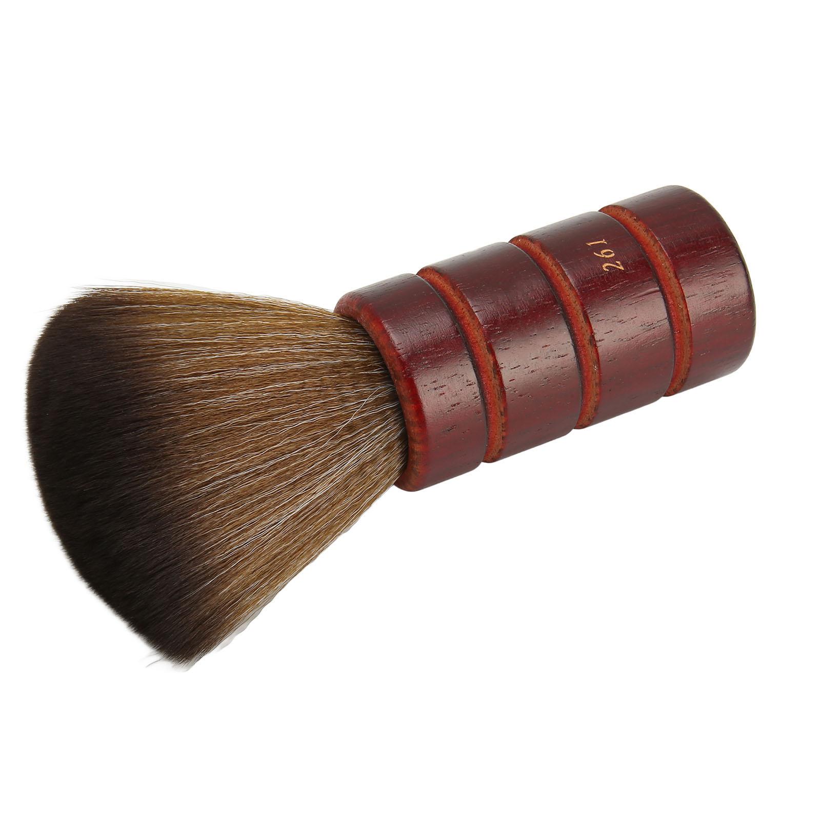 

Деревянная щетка для лица, легкая профессиональная щетка для чистки шеи, щетка для парикмахерской, коричневая