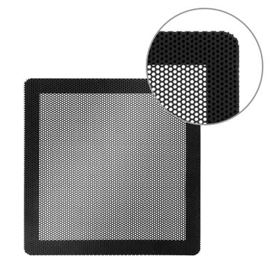 140MM PC Fan Dust Filter Computer Case Fan Magnetic Frame Dust Filter Fine PVC Mesh,Length 5.51 X 5.51 Inches Black -4Pack