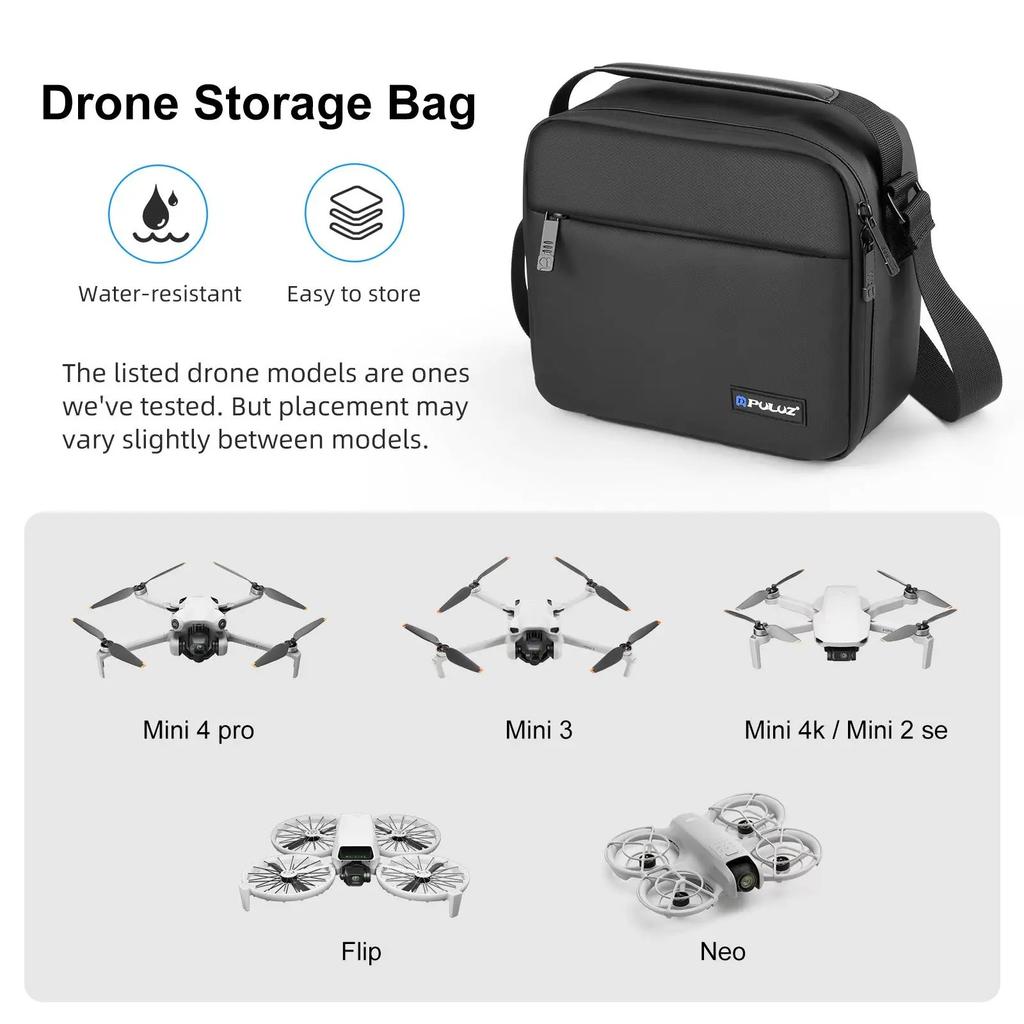 Camera Crossbody Shoulder Bag Waterproof For Drone And Camera Carrying Case With Padded Compartment