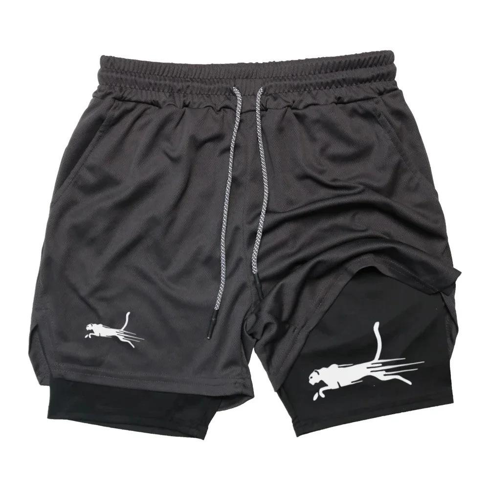 Men's Quick-Dry Breathable Double-Layer Running Shorts