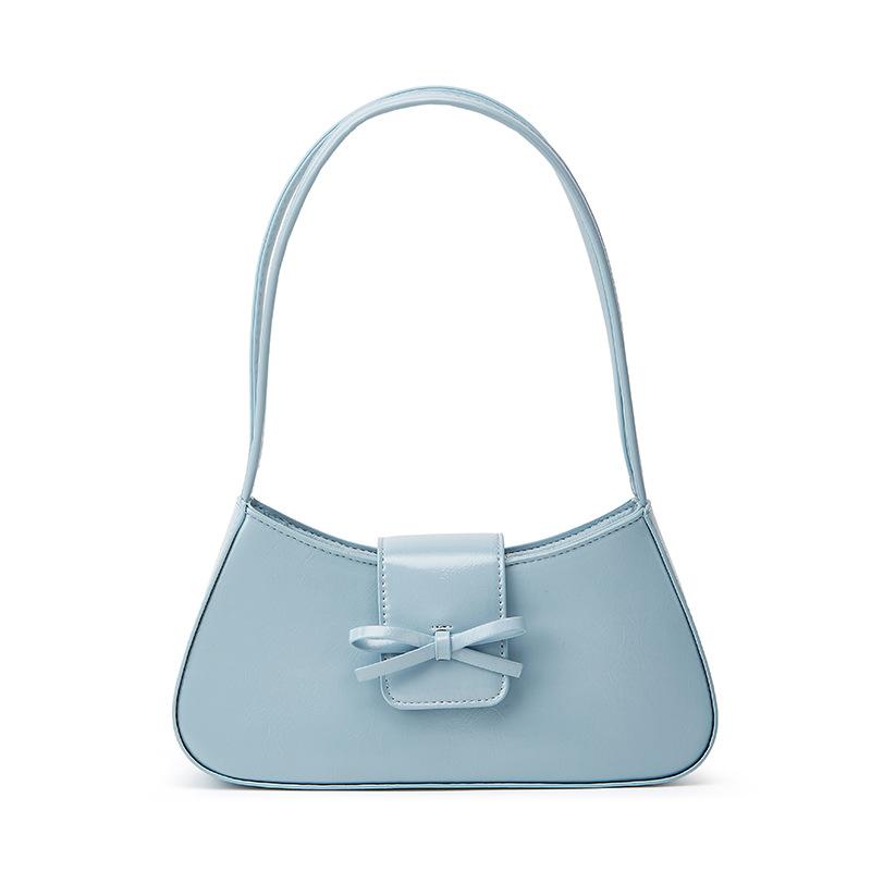 

Простая и высококлассная сумка-багет под мышкой, летняя женская универсальная сумка через плечо, трендовый нишевый дизайн, сумка для通勤 для женщин синий