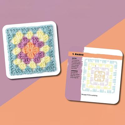 50 Pezzi/Scatola Design Mix and Match Mazzi di Carte Punto della Nonna Kit per Maglieria per Adulti Set Modello Lavorato a Maglia Nonna Fai da Te
