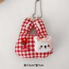 Cute Mini Vegetable Shopping Bag-Shaped Keychain With Cartoon Embroidery For Backpack Decoration And Daily Use
