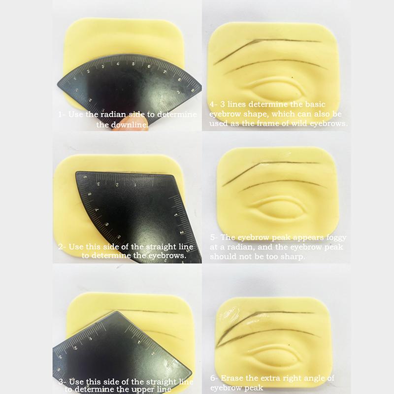 Aluminiumlegierung Schnellzeichnungs Augenbrauen Design Lineal Microblading Mapping Werkzeug Formgebung Permanent Make-up Zeichenhilfe Lineal Tattoo