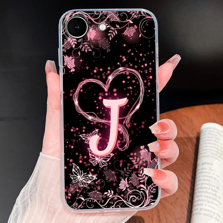 

For iPhone 17E 2026 Phone Case Stylish Heart Letters Soft Slim TPU Clear Silicone Protective Back Cover For iPhone17e Housing Transparent&iPhone17e
