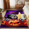 1PC Custom Name Halloween Skull And Pumpkins Theme Floor Mat Ideal for Living Room, Game Rooms, Office, Bedroom,Floor Mat Playful Design125