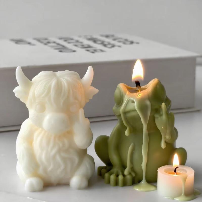 Yak Silicone Mold Versatile Animal Candle Mold Cow Aroma Mold Easy-To-Clean For Crafting Projects Themed Decorations Gifts