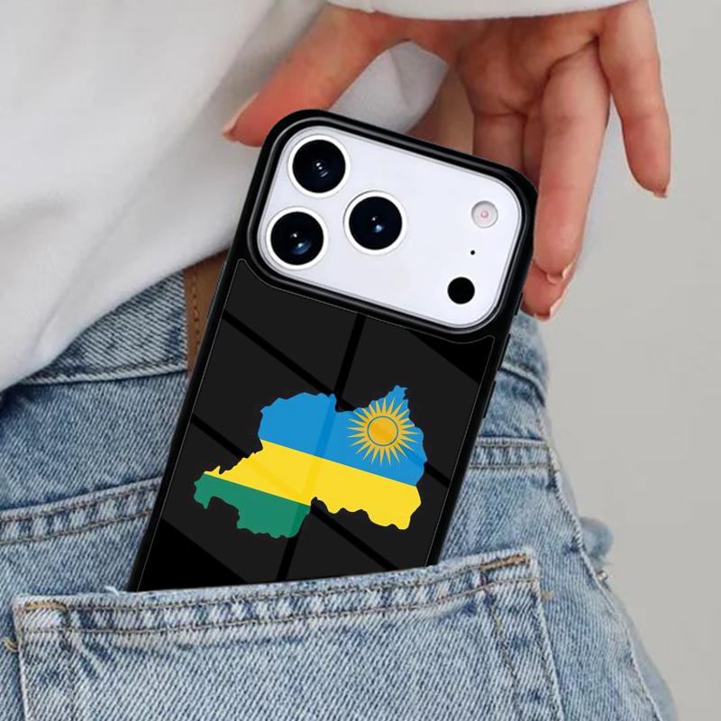 Rwanda Flag Coat Of Arms Phone Case for iPhone 17ProMax 12 13 14 15 16e 17 Pro Max Plus Air Cover