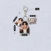 ENHYPEN Triple-Charm Acrylic Keychain, Idol Photo + Matching Cartoon + Nameplate Bag Pendant, Engene Fans Kpop Collectible Accessory
