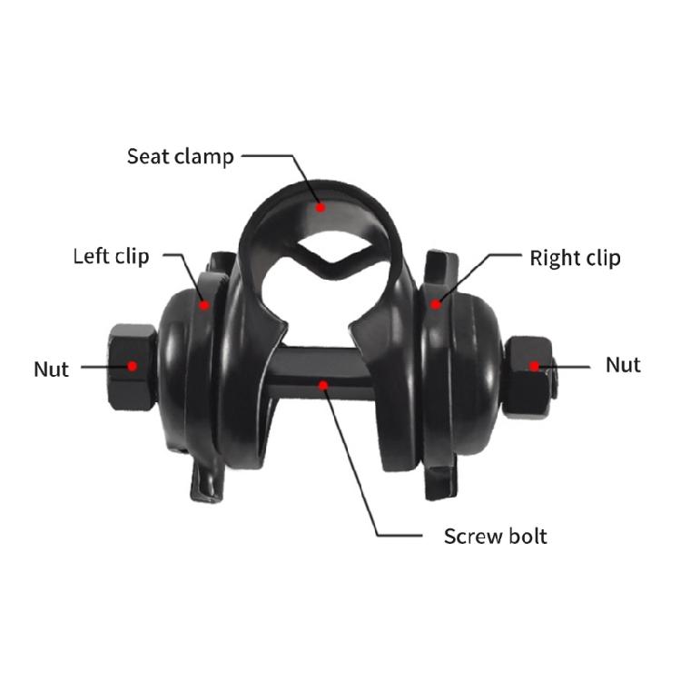 Durability Carbon Steel Saddles Clamps Heavy Type Bicycles Seats Connectors Travel Friendly Bike Accessory