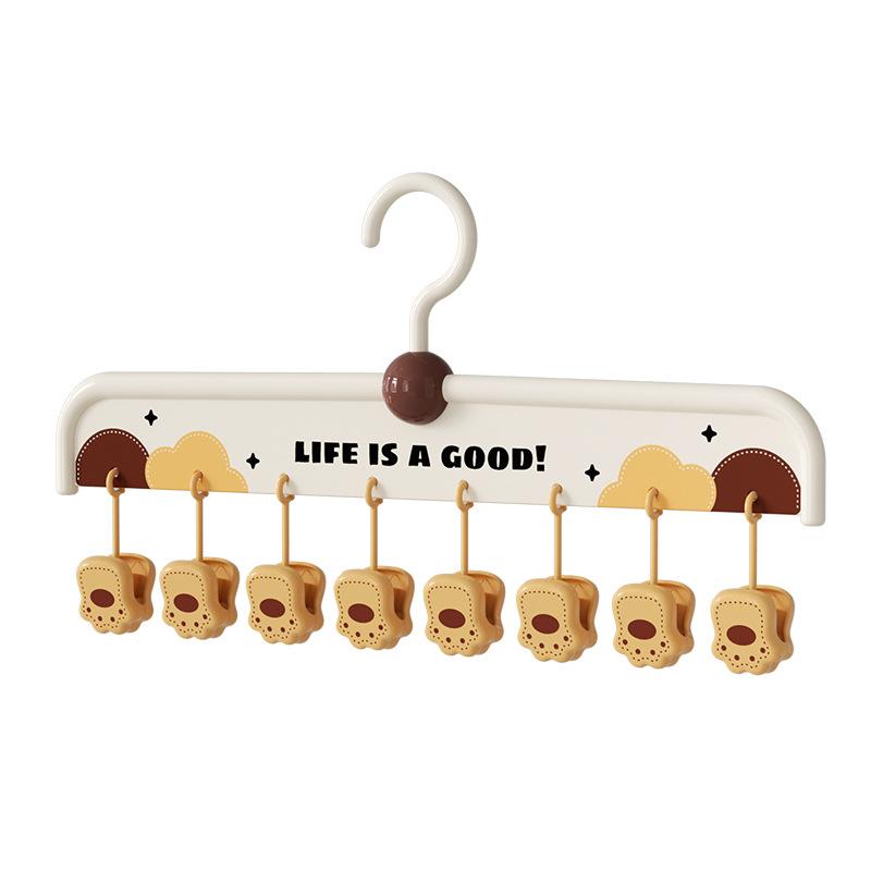 

Household Cartoon Animal Claw Clip, 8-Clip Sock Drying Clip, Student Dormitory Underwear, Underwear Drying Clip, Balcony Usable