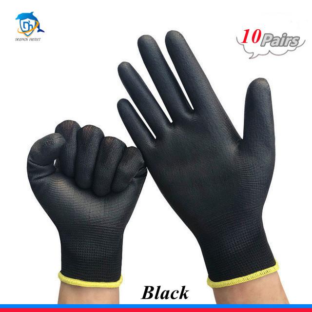 10-30 pairs of nitrile safety coated work gloves, PU gloves and palm coated mechanical work gloves, obtained CE EN388 XL