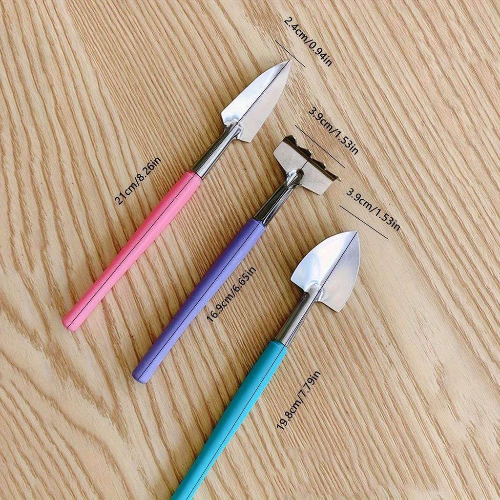 3pcs-Horticultural Mini Succulent Plant Loosening Flower Shovel with Handle, Used for Horticultural Excavation, Manual Tool