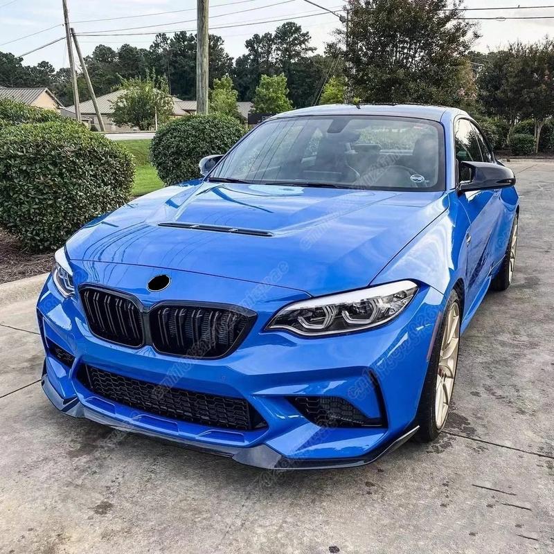 For BMW F87 M2 2016 2017 2018 2019 2020 2021 3PCS Car Front Bumper Spoiler Lip Splitter Guard Protector Exterior Accessories