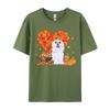 Maltese Autumn Tree Fall Leaves Pumpkin Tshirt Cotton Unisexs Tops Shirts Brand New Top Tshirts Brand Clothing
