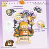 Halloween 3D Puzzle Easel Craft Kit Building Blocks City DIY Creative Bricks Toys for Adult Decorative Ornaments Gift