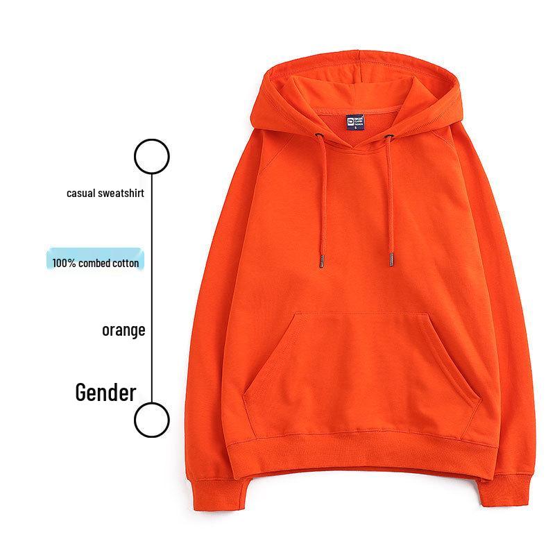 Versatile Autumn Couple Hoodies: Fashionable Solid Color Casual Pullover
