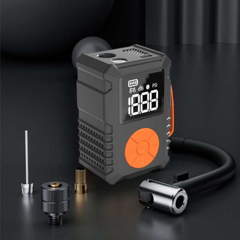 Tire Inflator Portable Air Compressor, 80W Portable Air Pumps with Digital Pressure Display Cordless Air Compressor