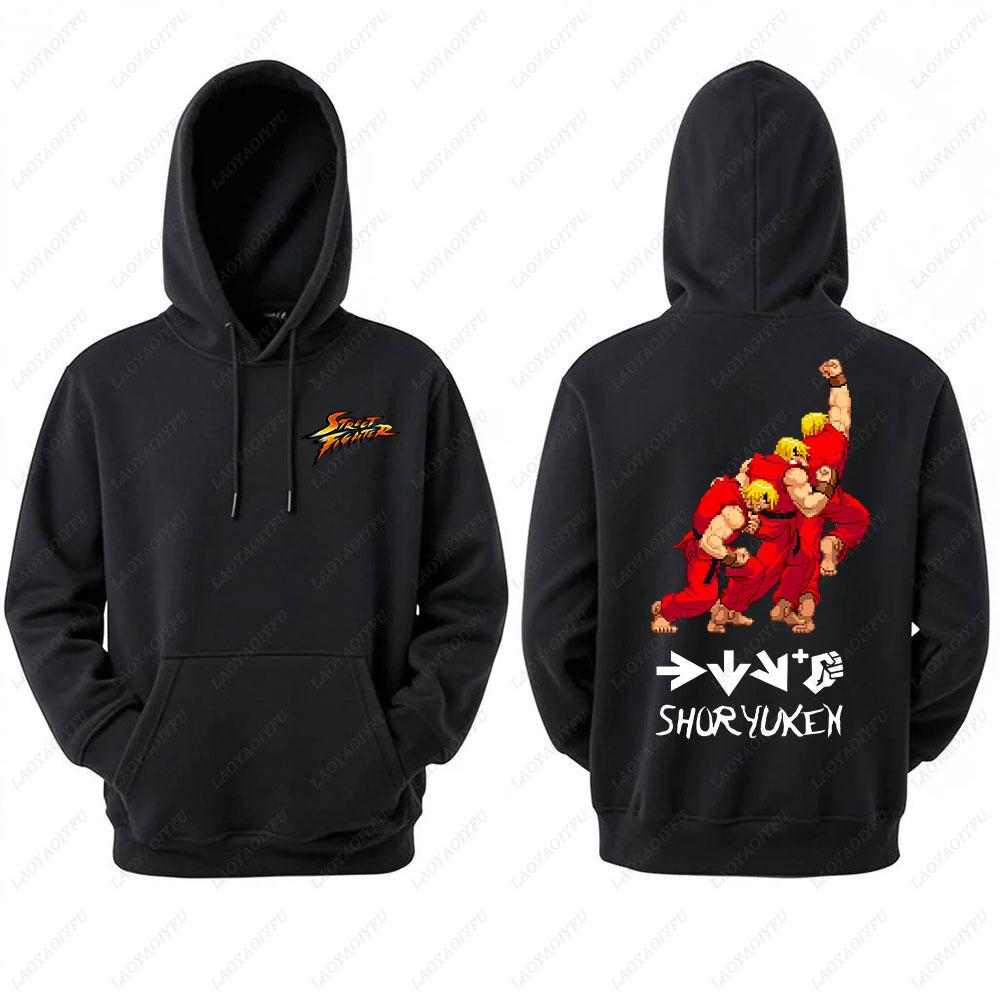 2025 Ryu Street Fighter Essential Hoodie Men's Sweatshirt Crazy Long Sleeve Autumn Loose Hipster Ropa Hombre Clothes Man Hoodie