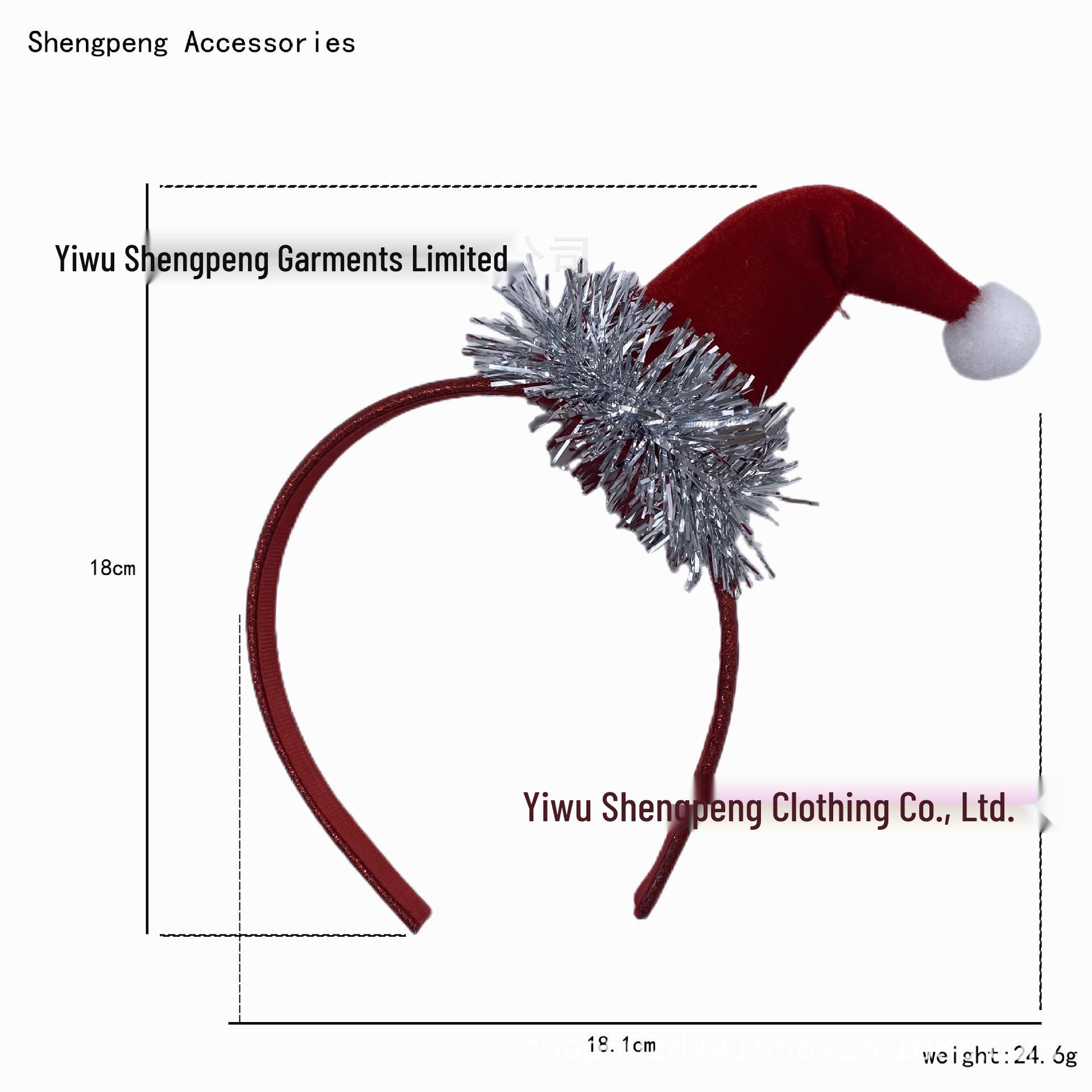 

3D Рождественский ободок с маленькой шляпкой - Праздничный аксессуар для волос для взрослых и детей