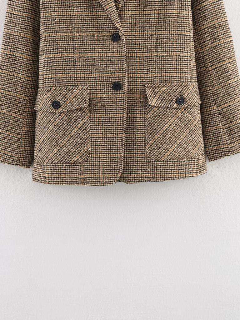 European and American Style, New Women's Clothing, Foreign Style, Fashionable, Casual Style, Thousand Bird Grid Blazer