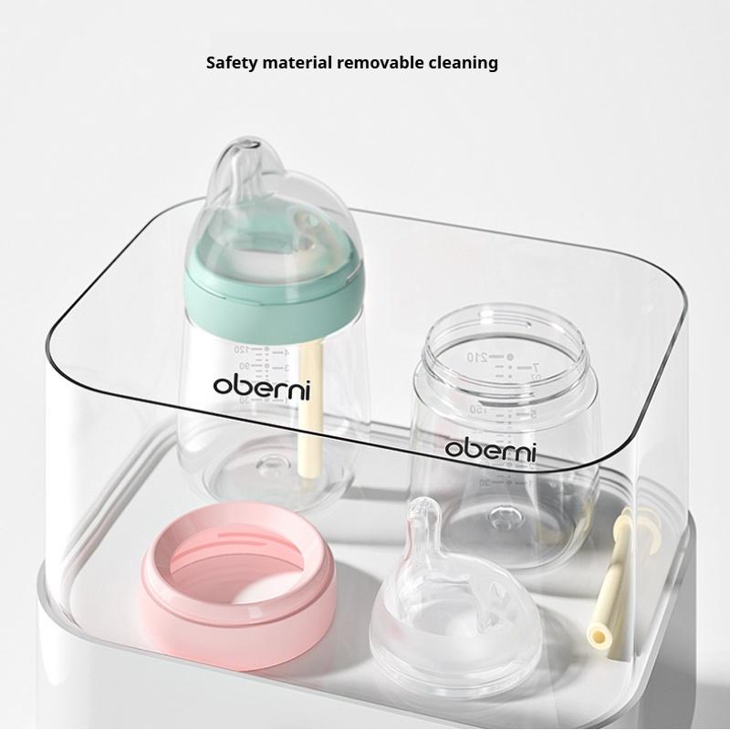 Oubani Newborn Eccentric Nipple Glass Bottle 0-6 Months Anti-swelling Newborn Baby Bottle
