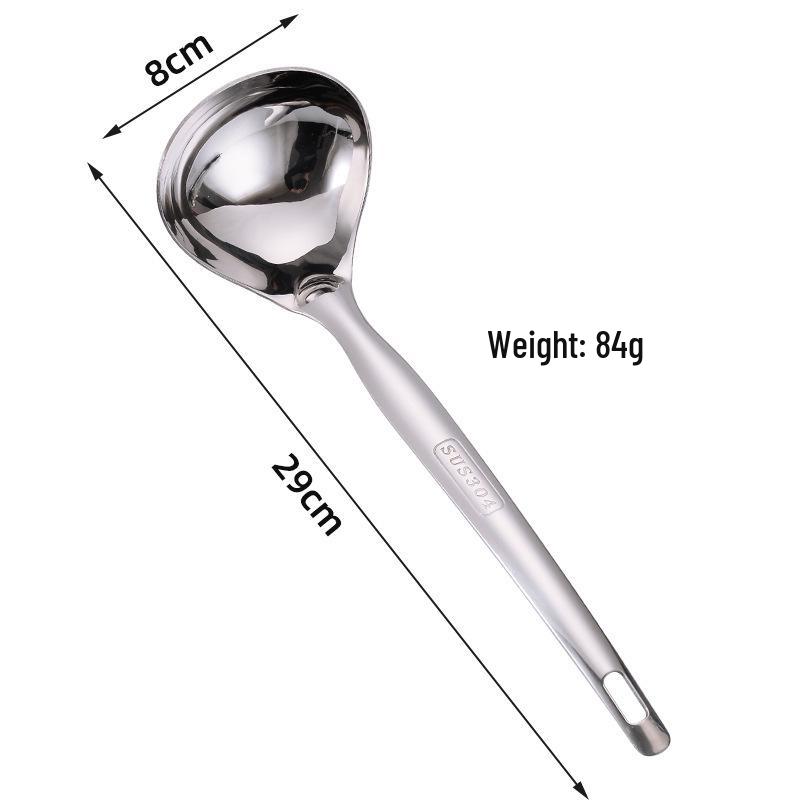 Stainless Steel Long-Handled Skimmer and Soup Ladle for Hot Pot and Porridge