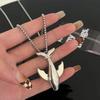 1PC  Fashion Smooth Whale Animal Pendant Necklace for Women Men Temperament Stainless Steel Chain Choker Jewelry Couple Gift