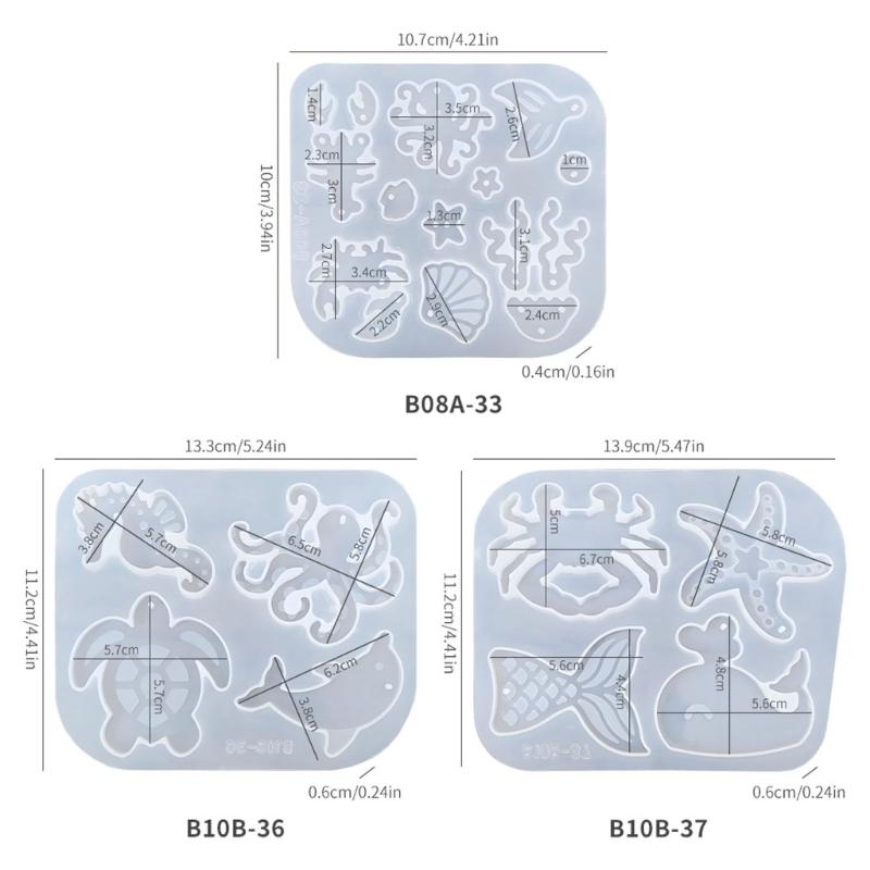 Elastic Marine Life Silicone Casting Mold Silicone Texture Suitable for Handmade Jewelry Supplies and Gift Making