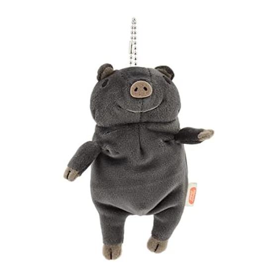 Shinada Global Mochi Series Mochi Pig Agu Black Pig (mini) 7 x 5 x 14 cm Stuffed Pig Animal MOBT-0100B