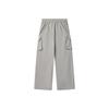 Fila Original Fashion Classic Workwear Soft Comfortable Brushed Woven Straight Leg Casual Pants Women Pants Elegant-Gray F11W549802FGY