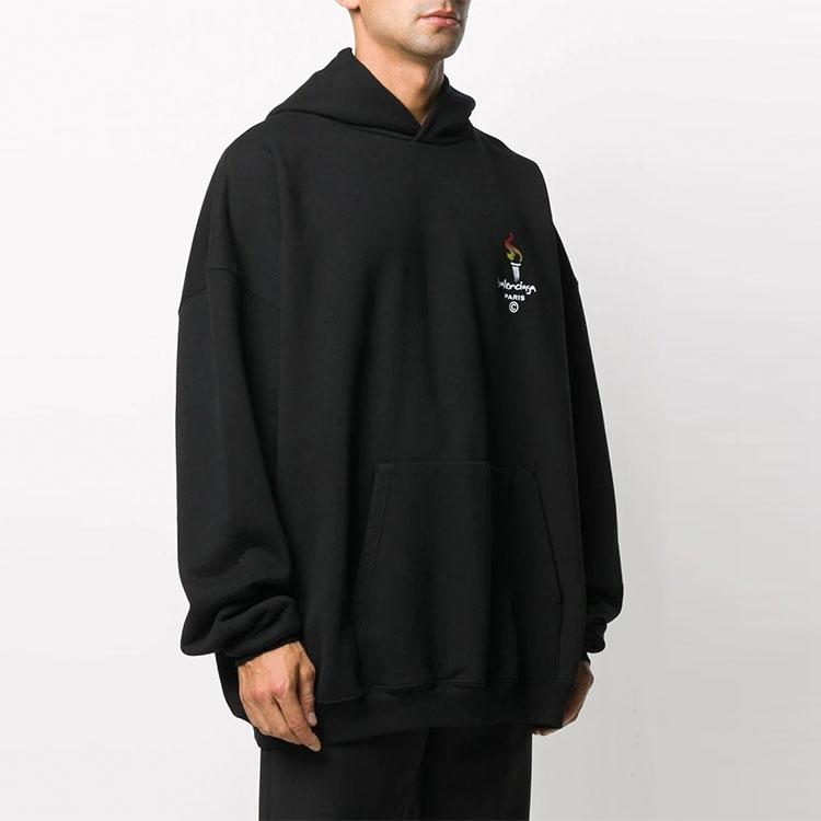 Balenciaga Paris Olympics Oversized Hoodie 'Black' Unisex 620973TIV451070