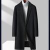 Herbst und Winter mittellanger Wollmantel Herren im britischen Stil verdickter Windjacke High-End-Kaschmir-Wollmantel