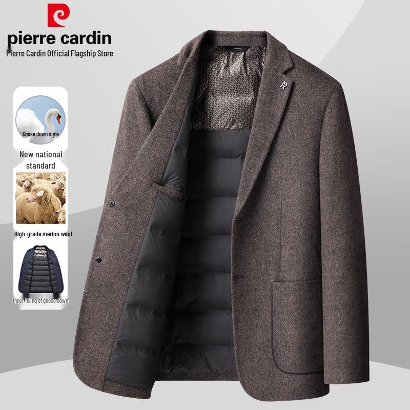

Pierre Cardin Men s Wool Double-Faced Suit Jacket with Down Liner 2XL