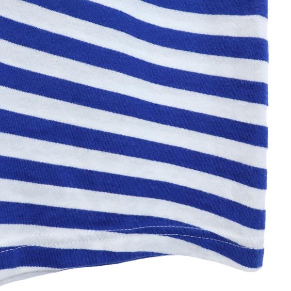 Marimekko Border Long Sleeve One Piece 160 Blue X White Kid's Used