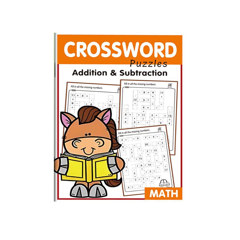 Quaderno di Matematica per Bambini dai 5 agli 8 Anni Matematica:Puzzle di matematica a cruciverba Addizione e sottrazione Quaderno di esercizi